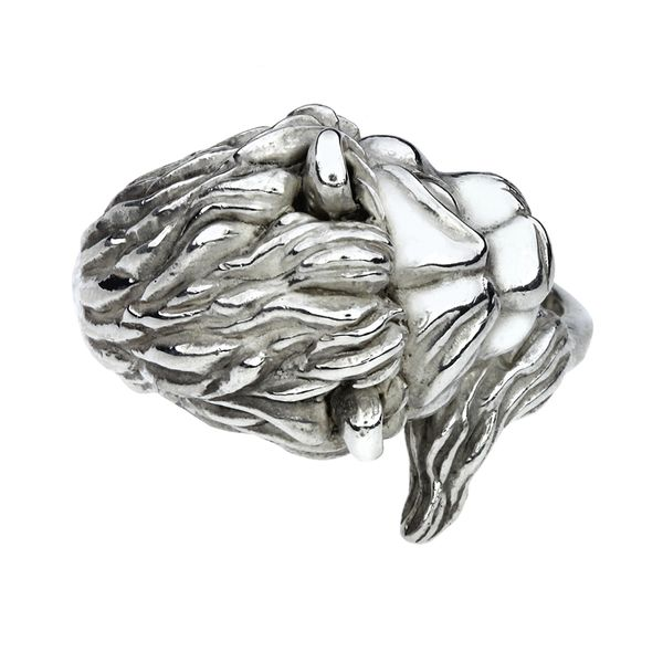 Kabana Sterling Silver Figural Lion Ring